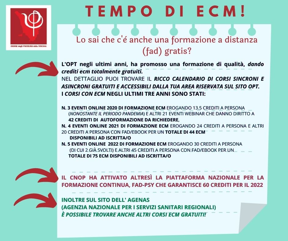 TEMPO DI ECM! Lo sai che c'e' una formazione a distanza...