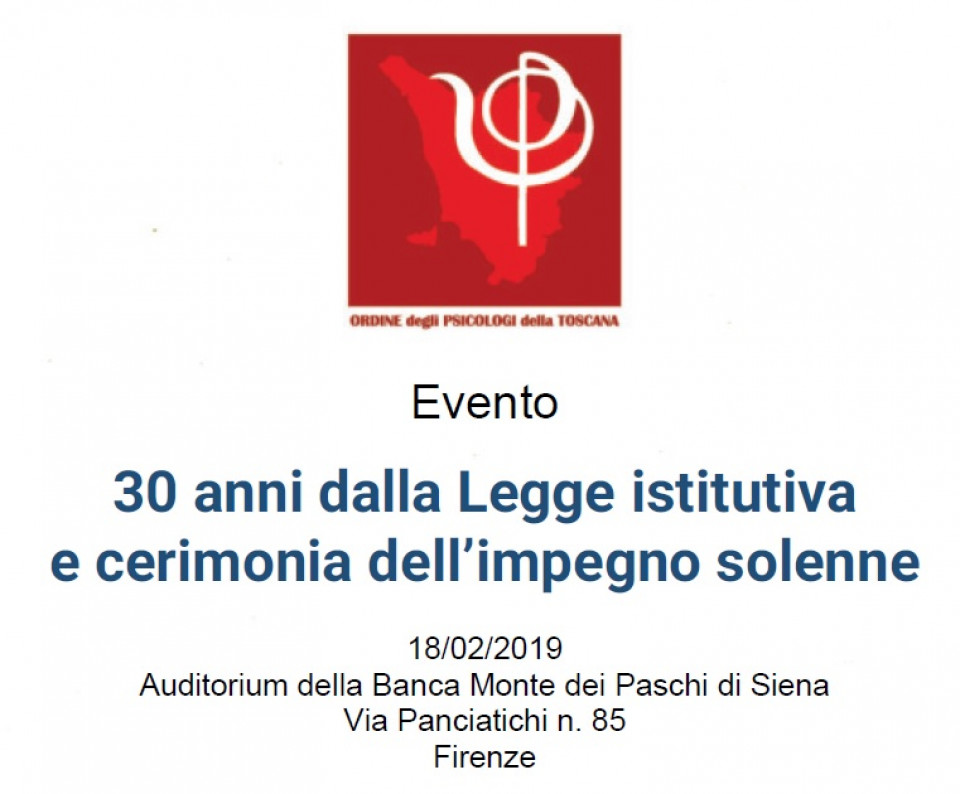 immagine articolo 30 anni dalla Legge 56/89 e cerimonia dell'impegno solenne dei nuovi iscritti