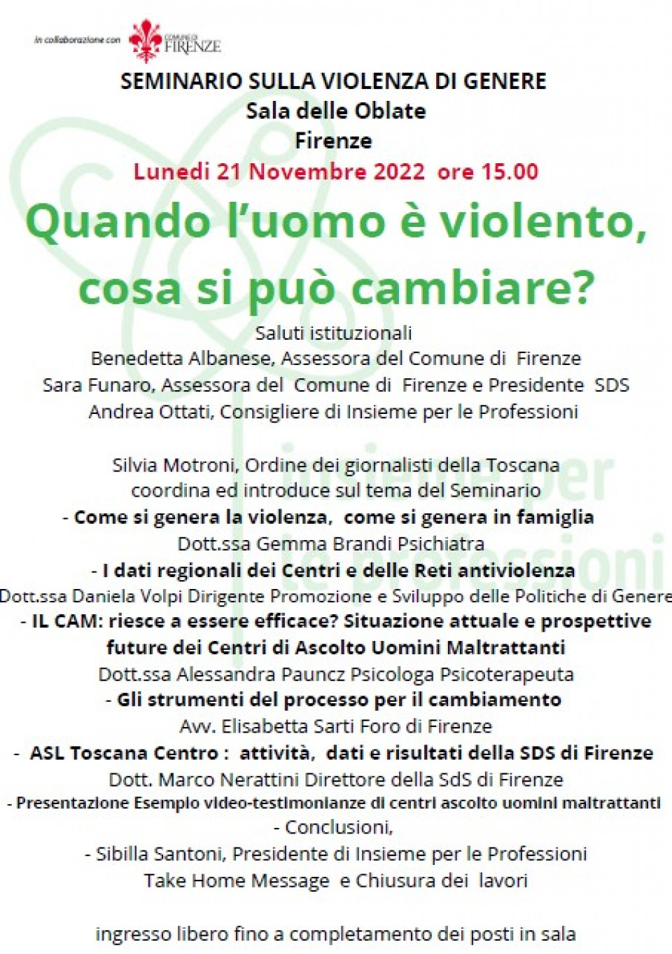 immagine articolo Quando l'uomo e' violento, cosa si puo' cambiare?
Seminario di studi