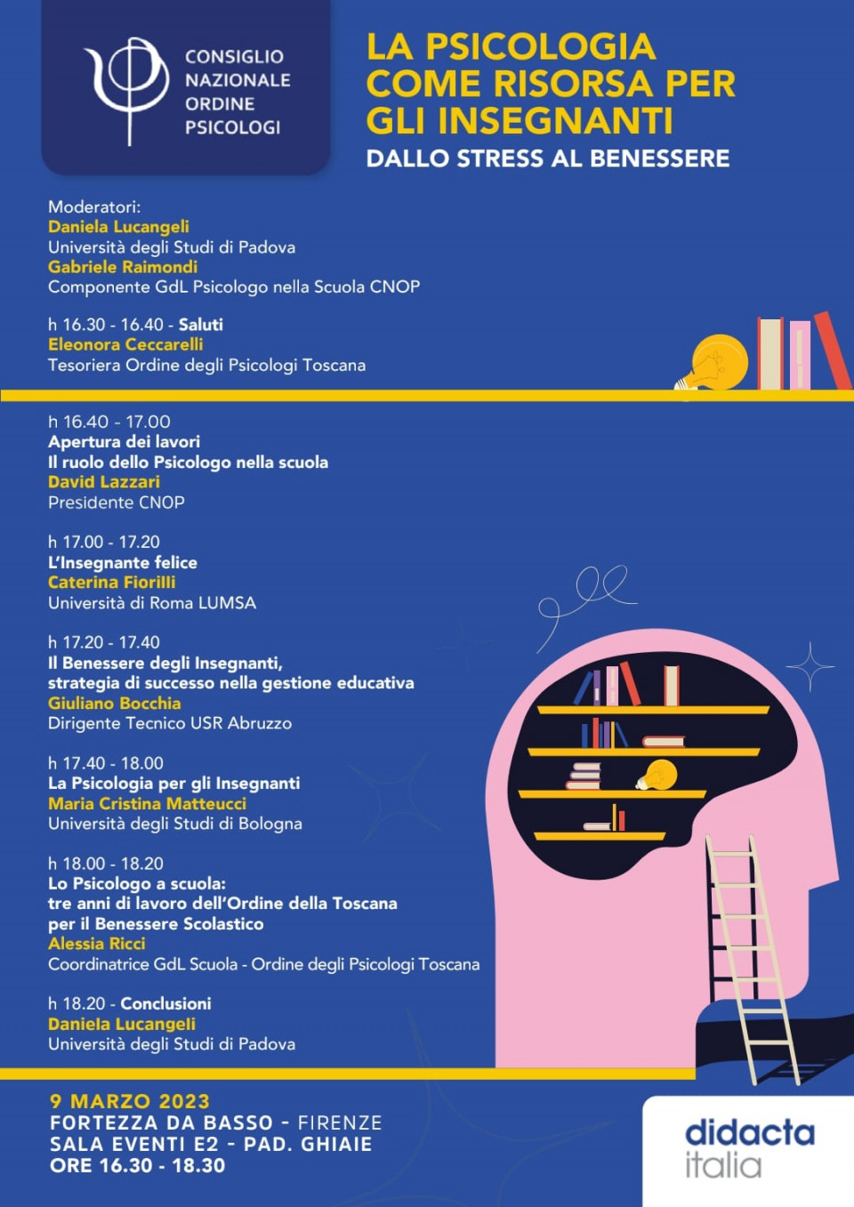 immagine articolo Evento CNOP/OPT Giovedi 9 marzo in FIERA DIDACTA: La psicologia come risorsa per gli insegnanti dallo stress al benessere, partecipa!