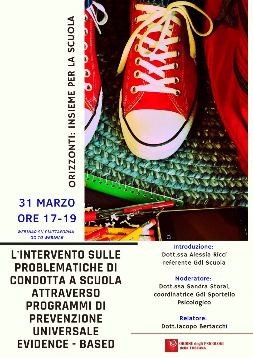 immagine articolo 4° Webinar CICLO ORIZZONTI-L'intervento sulle problematiche di condotta a scuola attraverso programmi di prevenzione universale evidence-based