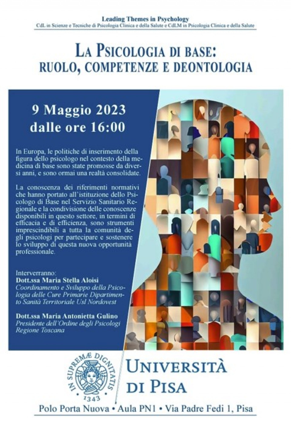immagine articolo 9/05 Incontro dell'Ordine con gli studenti di psicologia dell'Universita' di PISA