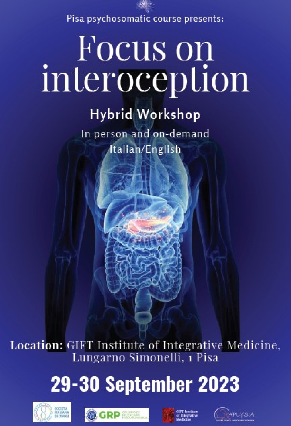 immagine articolo Corso di Medicina Psicosomatica di Pisa
Focus on Interoception  Hybrid Workshop