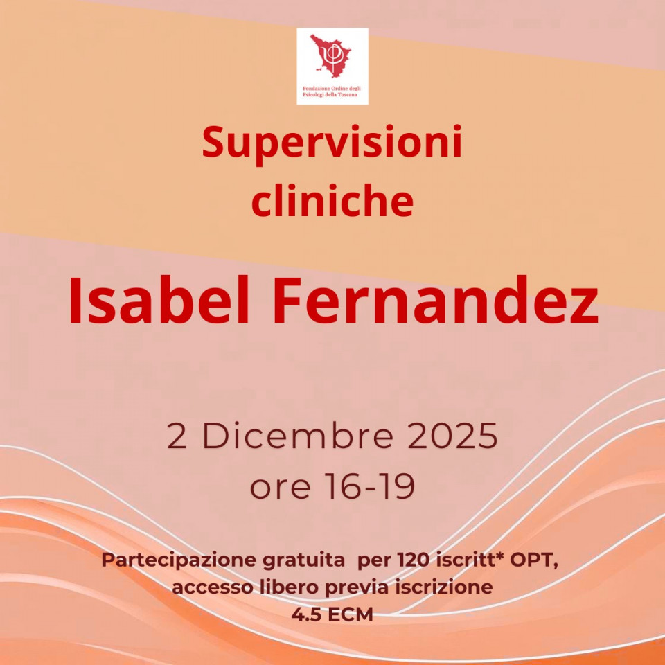 immagine articolo Supervisioni cliniche - Isabel Fernandez 4,5 ECM