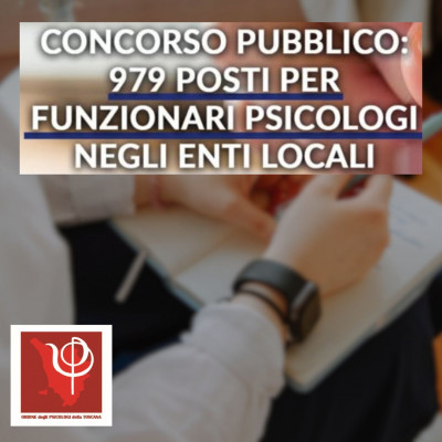 Concorso pubblico per l assunzione di 979 psicologhe e psicologi nel sistema del welfare